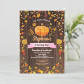 パンプキン誕生日の招待状。1素朴歳の誕生日 招待状 (スタンド正面)