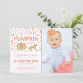 パンプキン誕生日招待状パンプキンプリンセスパーティー 招待状 (スタンド正面)