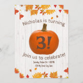 パンプキン誕生日招待状 招待状 (正面/裏面)