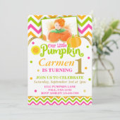パンプキン誕生日招待状 招待状 (スタンド正面)