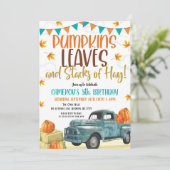 パンプキン誕生日招待状 招待状 (スタンド正面)