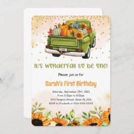 パンプキン誕生日招待状 招待状