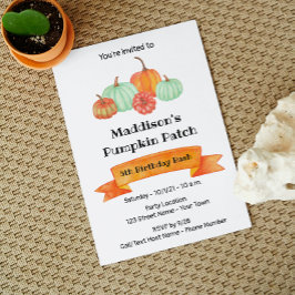 パンプキン誕生日招待状 招待状
