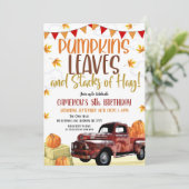 パンプキン誕生日招待状 招待状 (スタンド正面)