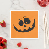 パンプキン顔オレンジハロウィーン スタンダードランチョンナプキン (インサイチュ)