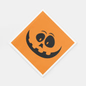 パンプキン顔オレンジハロウィーン スタンダードランチョンナプキン (角)