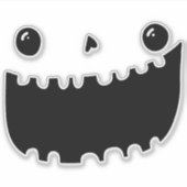 パンプキン顔カービングハロウィンおもしろいスマイル シール (正面)