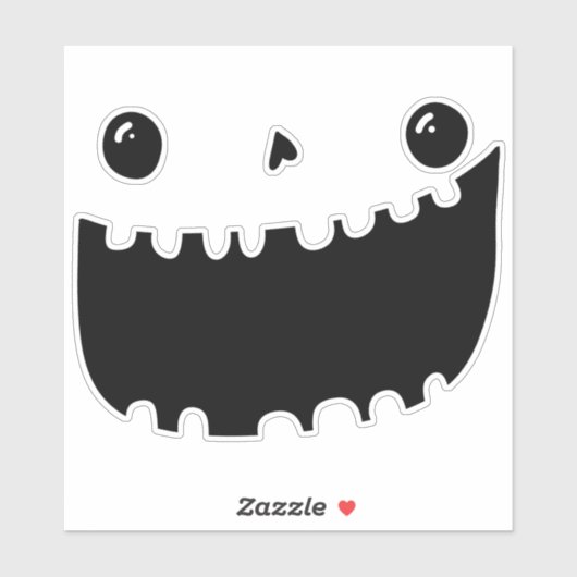 パンプキン顔カービングハロウィンおもしろいスマイル シール (シート)