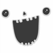 パンプキン顔カービングハロウィンおもしろいスマイル シール (正面)