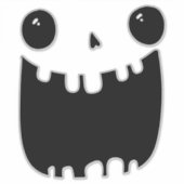 パンプキン顔カービングハロウィンおもしろいスマイル シール (正面)