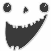 パンプキン顔カービングハロウィンおもしろいスマイル シール (正面)