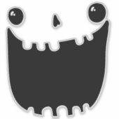 パンプキン顔カービングハロウィンおもしろいスマイル シール (正面)