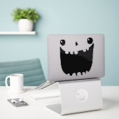 パンプキン顔カービングハロウィンおもしろいスマイル シール (デスク上のノートパソコン)