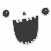 パンプキン顔カービングハロウィンおもしろいスマイル シール (正面)