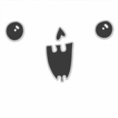 パンプキン顔カービングハロウィンおもしろいスマイル シール (正面)