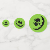 パンプキン顔グリーンハロウィーン コンフェッティ (正面)