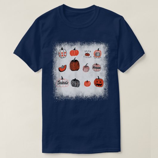 パンプキン顔ジャックオランタンハロウィン感謝してい秋 Tシャツ (デザイン正面)