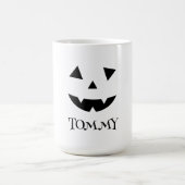 パンプキン顔ハロウィンシックネームハロウィーンのカボチャのちょうちん コーヒーマグカップ (中央)