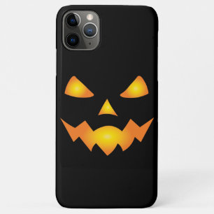 パンプキン顔ハロウィーンのカボチャのちょうちんハロウィン不気味 iPhone 11 PRO MAXケース