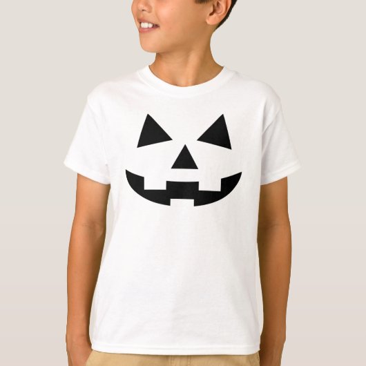 パンプキン顔ハロウィーンのカボチャのちょうちんTシャツ Tシャツ (正面)