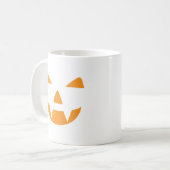 パンプキン顔ハロウィーン コーヒーマグカップ (正面左)