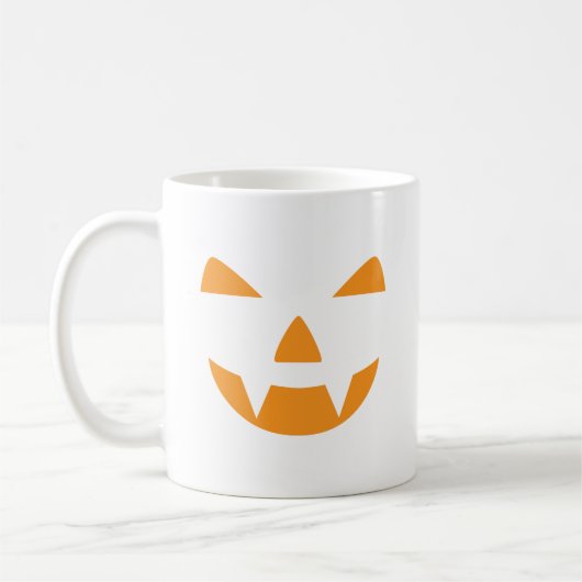 パンプキン顔ハロウィーン コーヒーマグカップ (左)