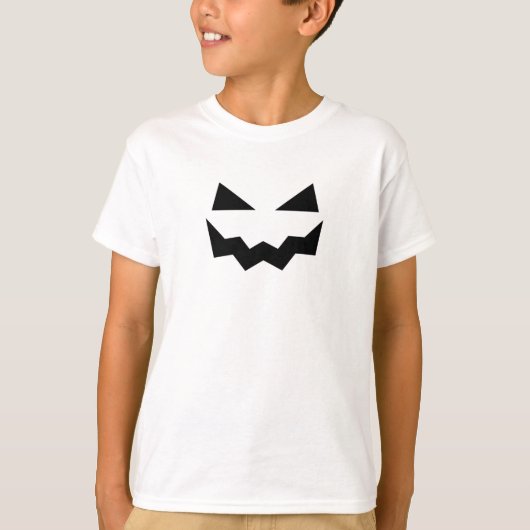 パンプキン顔ハロウィーン Tシャツ (正面)