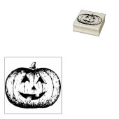 パンプキン顔2イラストレーションアートスタンプ ラバースタンプ (押印)