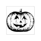 パンプキン顔2イラストレーションアートスタンプ ラバースタンプ (インプリント)