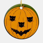 パンプキン顔 セラミックオーナメント (裏面)