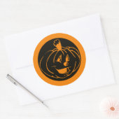 パンプキン顔 ラウンドシール (封筒)