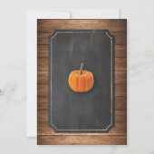 パンプキン1st最初の1つの誕生日パーティフォト招待状 招待状 (裏面)