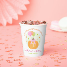 パンプキン1st第1誕生日ガールキュート秋パーティーパ 紙コップ