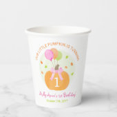 パンプキン1st第1誕生日ガールキュート秋パーティーパ 紙コップ (正面)