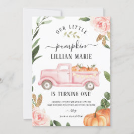 パンプキン1st誕生日招待状 招待状