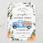 パンプキン1st誕生日招待状 招待状 (正面/裏面)