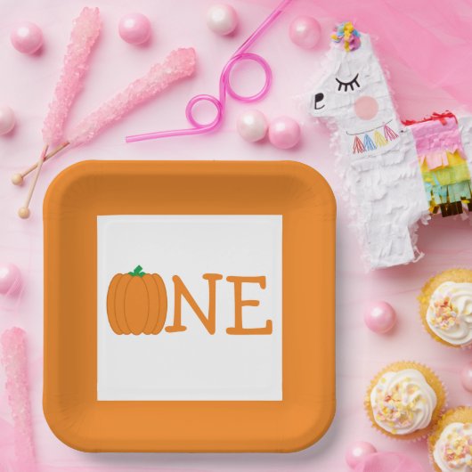 パンプキン1st誕生日紙プレート ペーパープレート (パーティー)