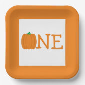 パンプキン1st誕生日紙プレート ペーパープレート (正面)