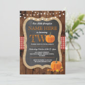 パンプキン2ndバースデーパーティーツー秋招待状 招待状 (スタンド正面)