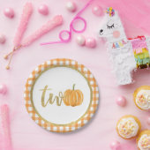 パンプキン2ndバースデー紙プレート-オレンジプライド ペーパープレート (パーティー)