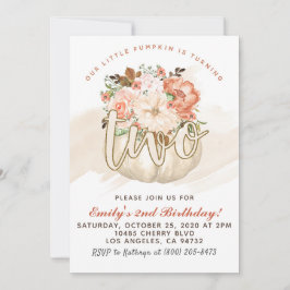 パンプキン2nd誕生日招待状 招待状