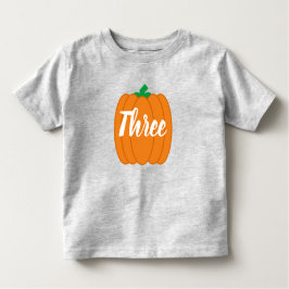 パンプキン3歳誕生日トッドラーTシャツ トドラーTシャツ