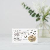 パンプキン&こうもり、ハローウィンパーティチケット招待状 エンクロージャーカード (スタンド正面)