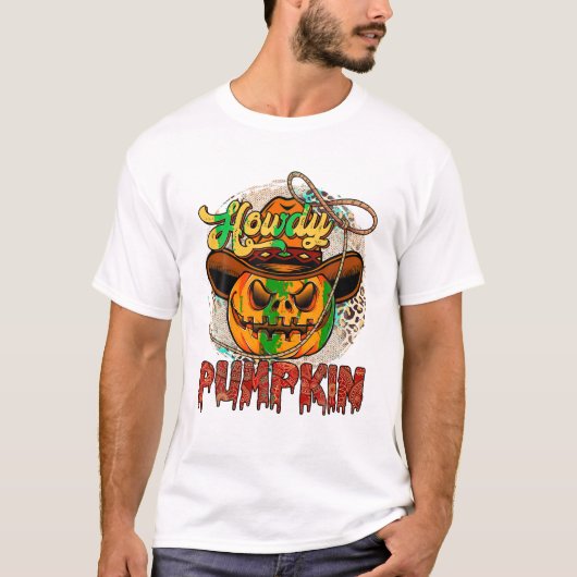 パンプキン ウエスタン ビブランス カウボーイ Tシャツ (正面)