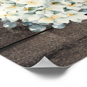 パンプキン&ウッド結婚のウェルカムサイン紅葉 ポスター (角)