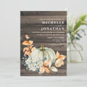 パンプキン&ウッド結婚式招待状紅葉 招待状 (スタンド正面)