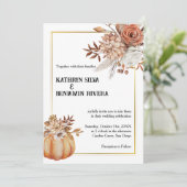 パンプキン オクトーバー エレガント オータム ウェディング 招待状 (スタンド正面)