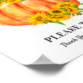 パンプキン オータム ギフト ウェディング ベビーシャワー ポスター (角)