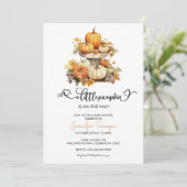 パンプキン オータム ベイビー シャワー 招待状 (スタンド正面)