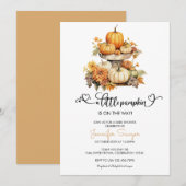 パンプキン オータム ベイビー シャワー 招待状 (正面/裏面)